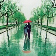 841759 雨中漫步