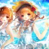 捧着花的少女