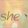   she、